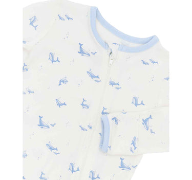 Not Too Big Whaley Bamboo Sleepsuit 2 Pack