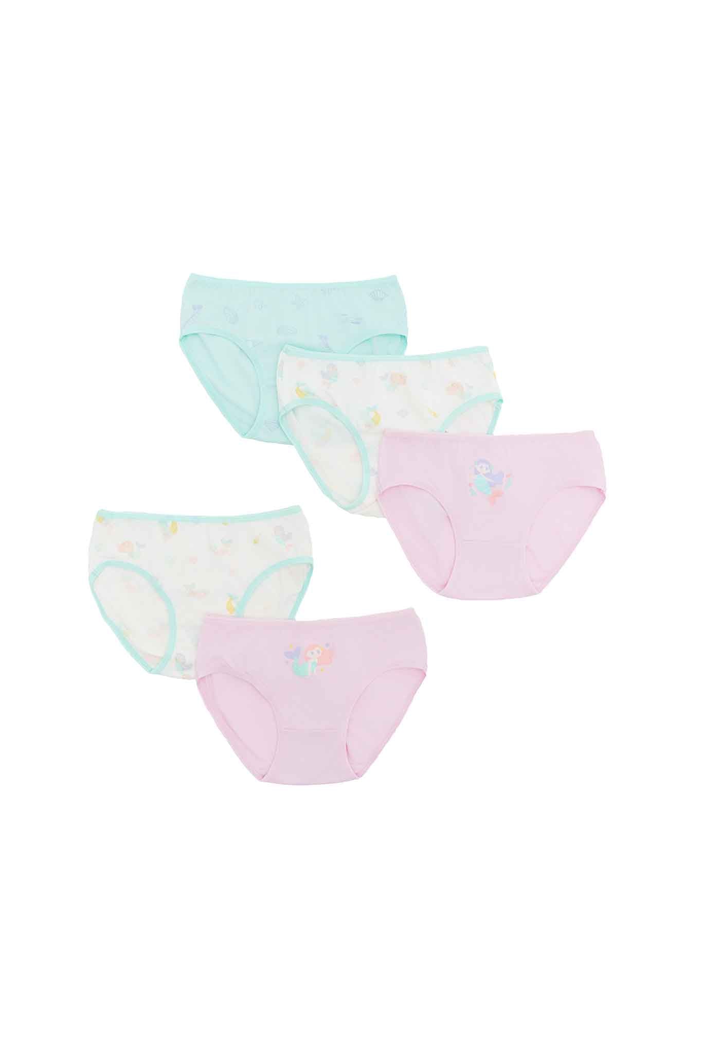 Not Too Big Mermaid Bamboo Briefs - 5 Packs