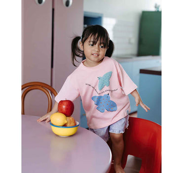 Not Too Big Birds Bamboo T-Shirt Pink