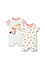 Load image into Gallery viewer, Not Too Big Bunny Bamboo Short Sleeves Romper - 2 Pack
