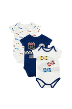 Load image into Gallery viewer, Not Too Big Tiny Racer Bamboo Bodysuit-SS-3 Packs
