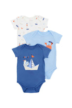 Load image into Gallery viewer, Not Too Big Captain Bamboo Short Sleeves Bodysuits - 3 Packs
