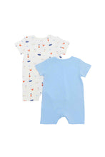 Load image into Gallery viewer, Not Too Big Captain Bamboo Short Sleeves Rompers - 2 Packs
