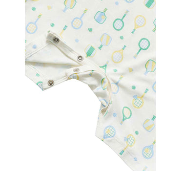 Not Too Big Racket Club Bamboo Short Sleeves Romper 2 Pack