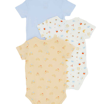 Not Too Big Breakfast Bunch Bamboo Bodysuit 3 Packs