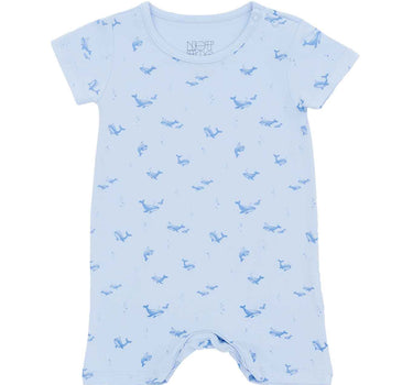 Not Too Big Whaley Bamboo Romper 2 Pack