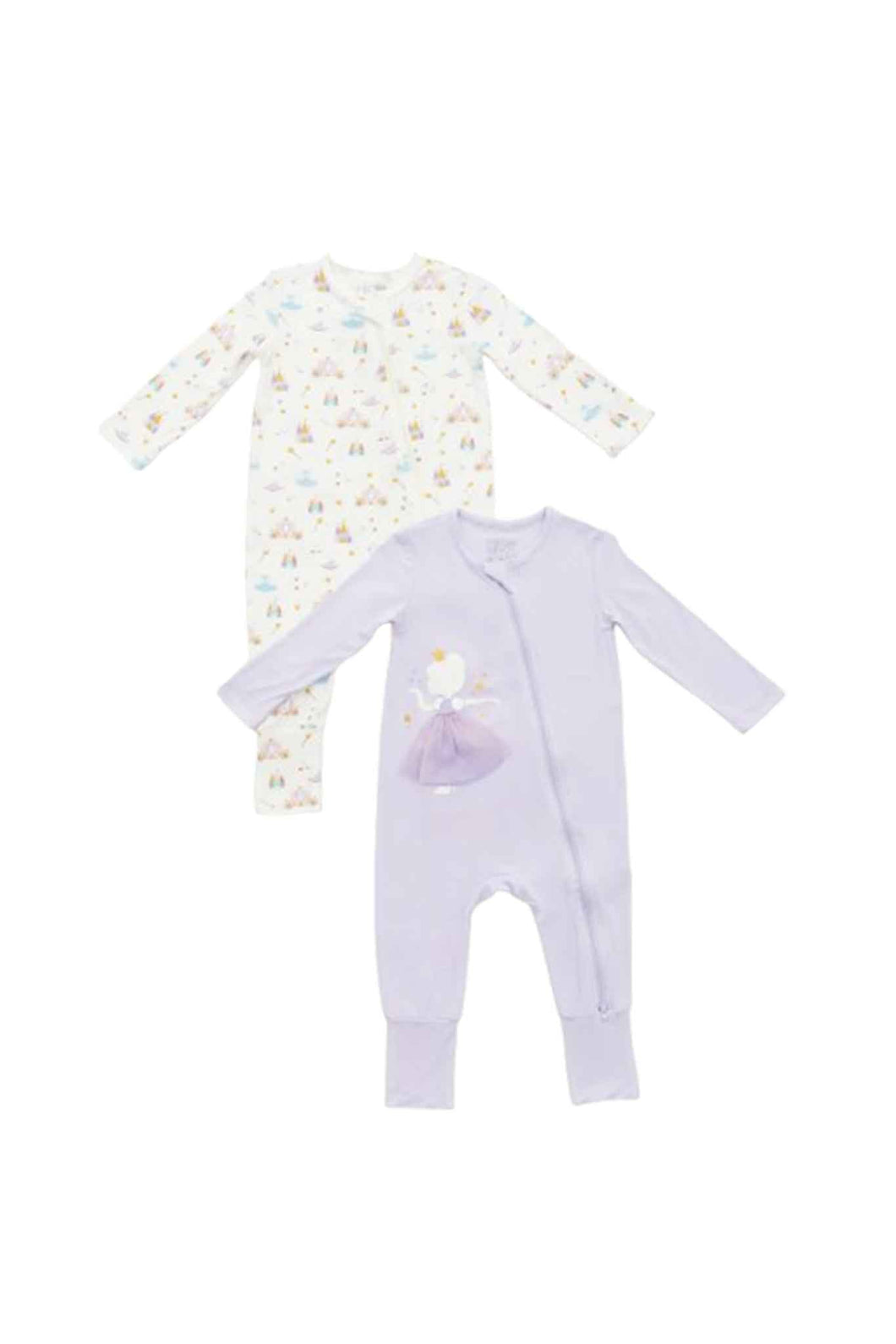 Not Too Big Princess Bamboo Sleepsuit - 2 Packs