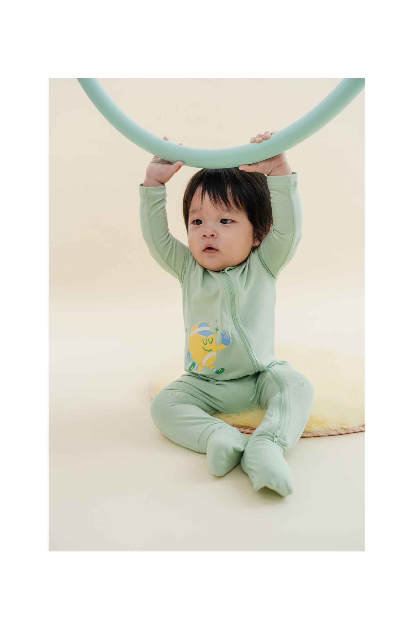 Not Too Big Racket Club Bamboo Sleepsuit Zipped 2 Pack