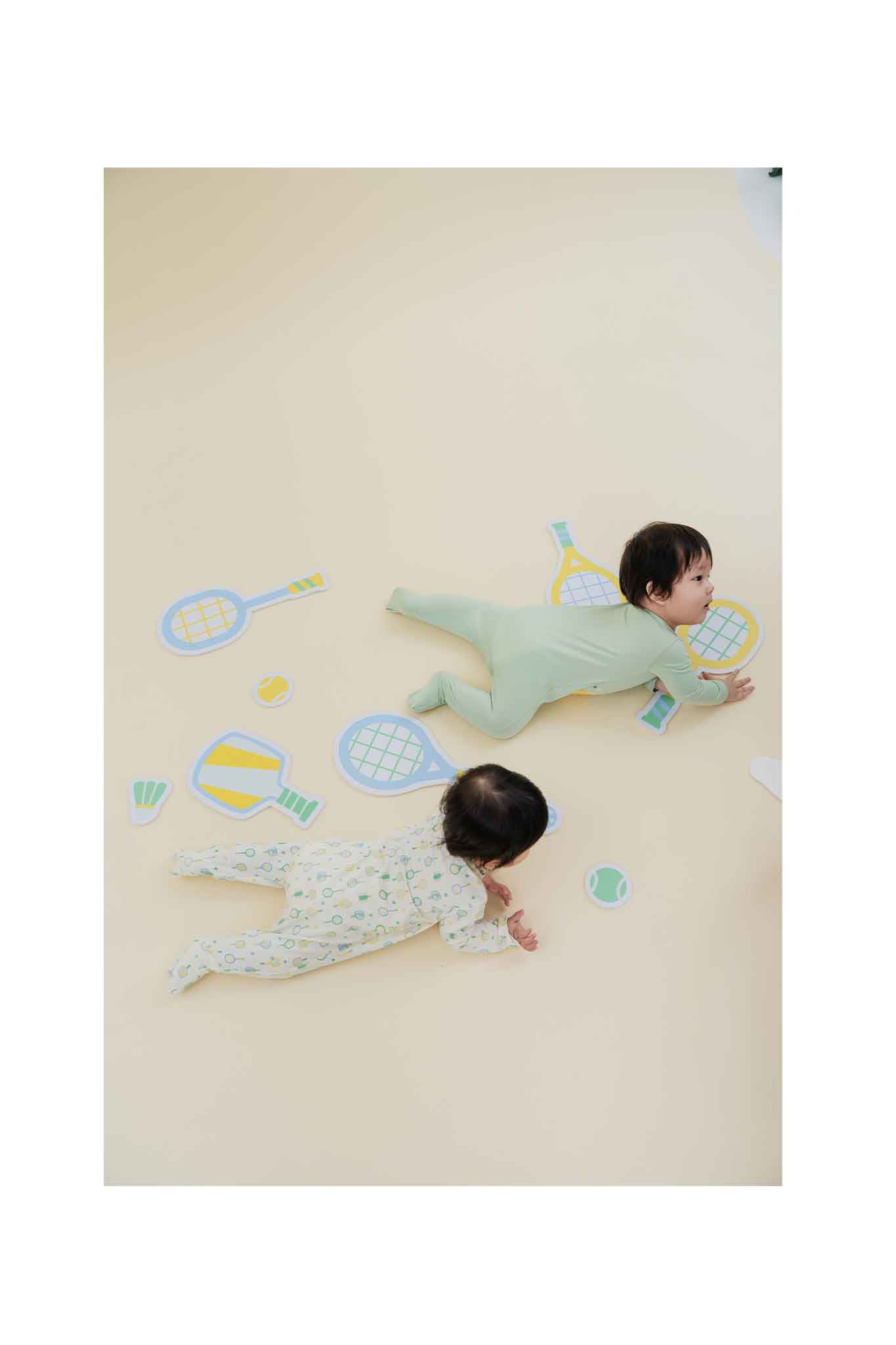 Not Too Big Racket Club Bamboo Sleepsuit Zipped 2 Pack