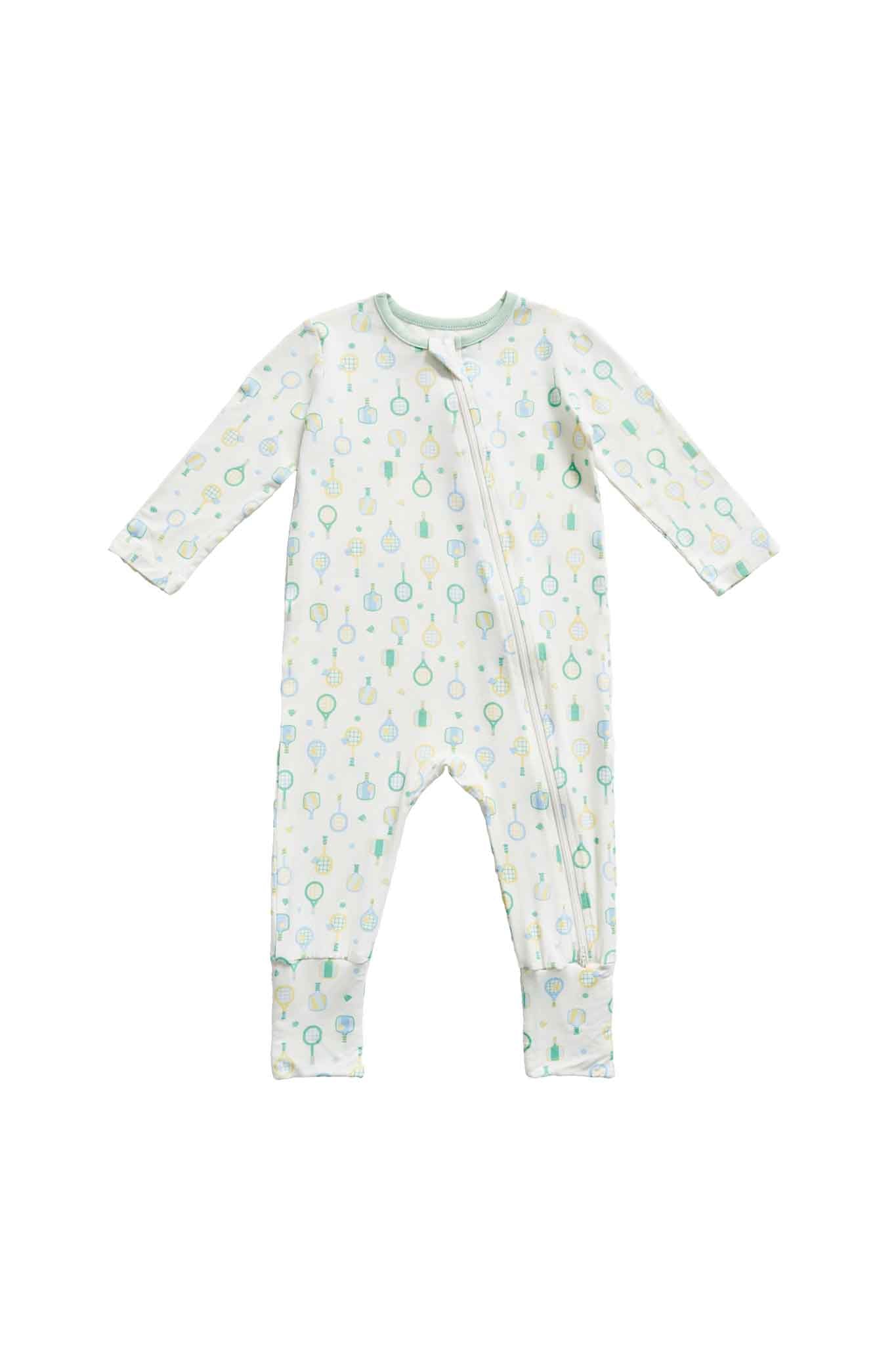Not Too Big Racket Club Bamboo Sleepsuit Zipped 2 Pack