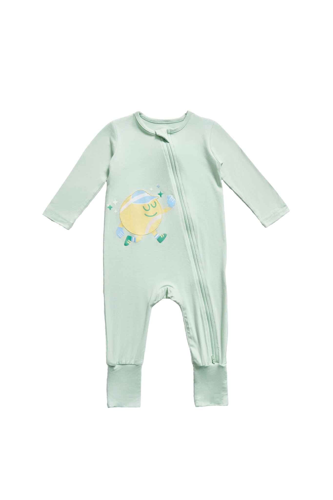 Not Too Big Racket Club Bamboo Sleepsuit Zipped 2 Pack