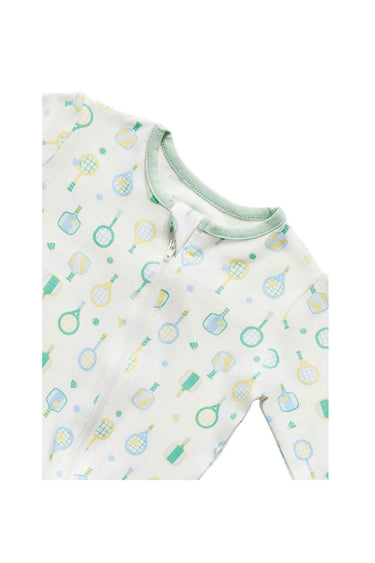 Not Too Big Racket Club Bamboo Sleepsuit Zipped 2 Pack