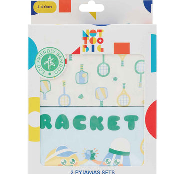 Not Too Big Racket Club Bamboo Pyjamas 2 Pack
