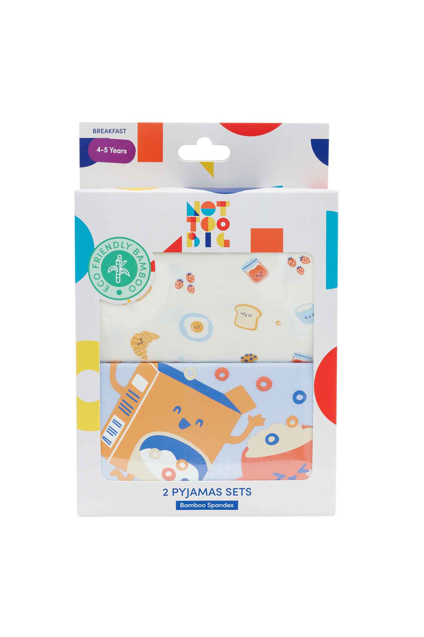 Not Too Big Breakfast Bunch Bamboo Pyjamas 2 Packs
