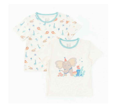 Not Too Big Safari Party Bamboo Short Sleeves T-Shirt 2 Pack