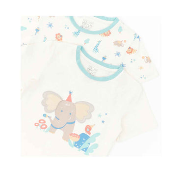 Not Too Big Safari Party Bamboo Short Sleeves T-Shirt 2 Pack