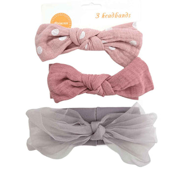 OFM Baby Headband 3 Piece Set - Pink