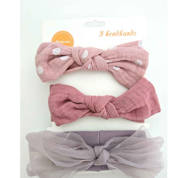 OFM Baby Headband 3 Piece Set - Pink