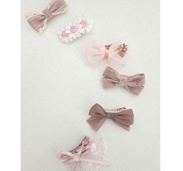 OFM Baby Hair Clip 6 Piece Set - Pink