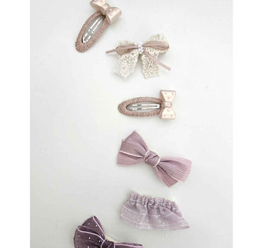 OFM Baby Hair Clip 6 Piece Set - Pink Purple