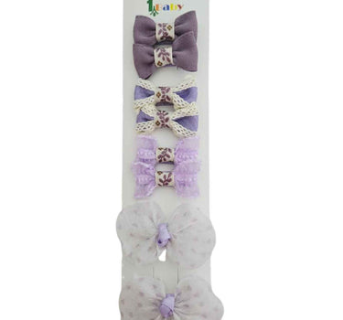 OFM Baby Hair Clip8 Piece Set - Purple