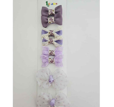 OFM Baby Hair Clip8 Piece Set - Purple