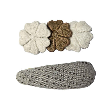 OFM Baby Hair Clip 2 Piece Set - White/Grey