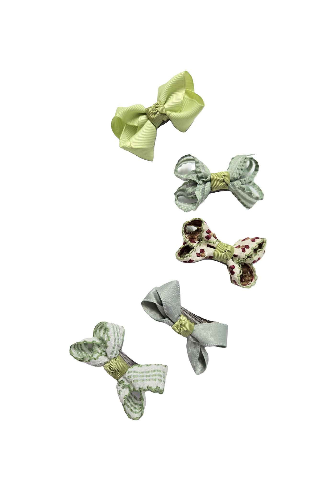 OFM Baby Hair Clip 5 Piece Set - Green