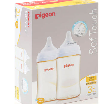 Pigoen Wideneck PPSU Bottle 240ml with Softouch Teat - 2 Pack