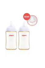 Load image into Gallery viewer, Pigoen Wideneck PPSU Bottle 240ml with Softouch Teat - 2 Pack
