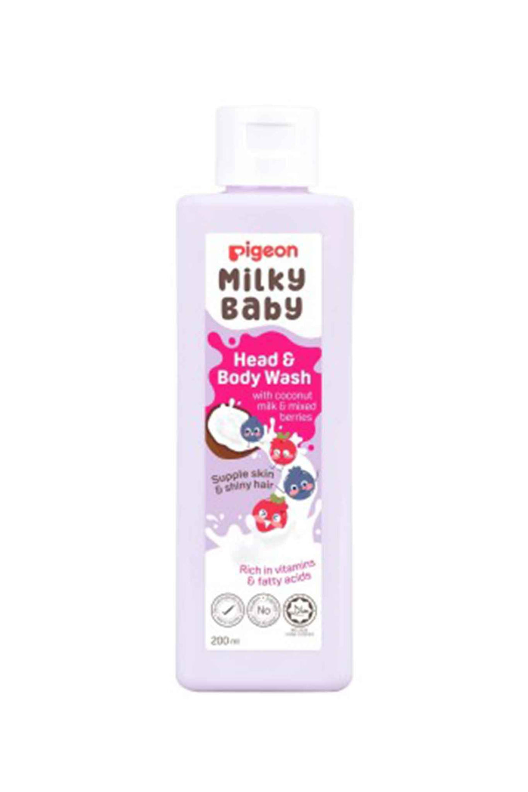 Pigeon Milky Baby Head And Body Wash 200ml