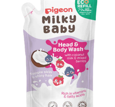 Pigeon Milky Baby Head And Body Wash 600ml Refill