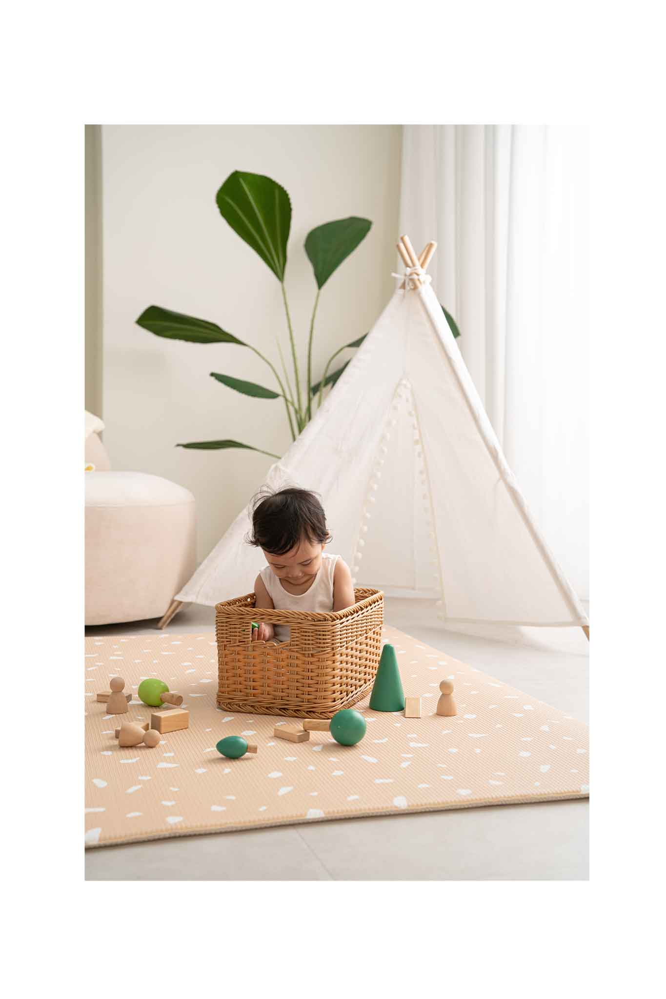 Gingerbubs Large Mat Santai Camel / Ombak Tan