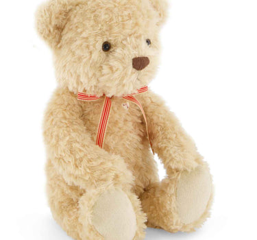 Snuggle Bunnies - Arthur The Bear - Red Stripe Ribbon Bow