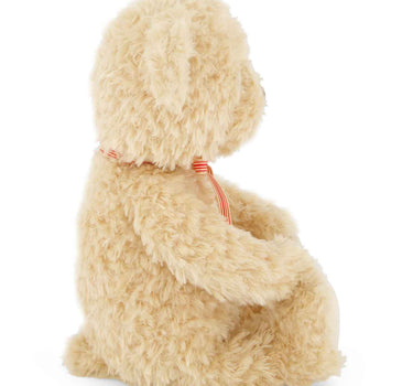 Snuggle Bunnies - Arthur The Bear - Red Stripe Ribbon Bow