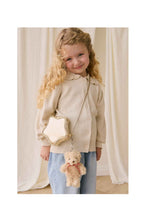 Load image into Gallery viewer, Snuggle Bunnies - Arthur The Bear Keyring - Red Stripe Ribbon Bow 
