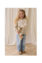 Load image into Gallery viewer, Snuggle Bunnies - Arthur The Bear Keyring - Red Stripe Ribbon Bow 
