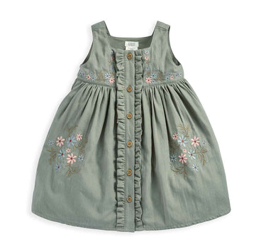 Mamas & Papas Floral Embroidered Pinny