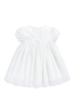 Load image into Gallery viewer, Mamas &amp; Papas White Flock Spot Mesh Dress
