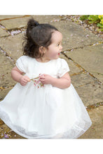 Load image into Gallery viewer, Mamas &amp; Papas White Flock Spot Mesh Dress
