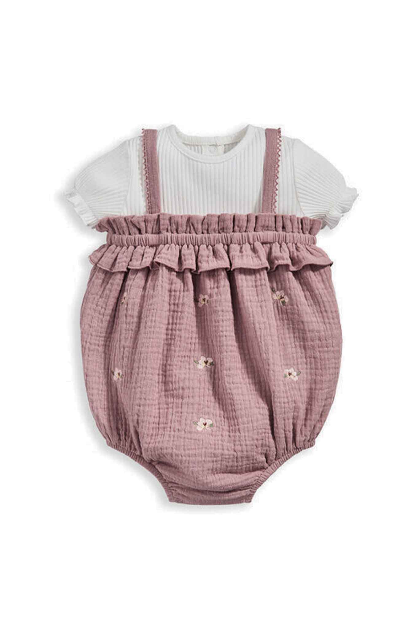 Mamas & Papas Bodysuits and Shirt Romper 2 Pack