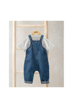 Load image into Gallery viewer, Mamas &amp; Papas 2 Piece Tee &amp; Denim Dungaree
