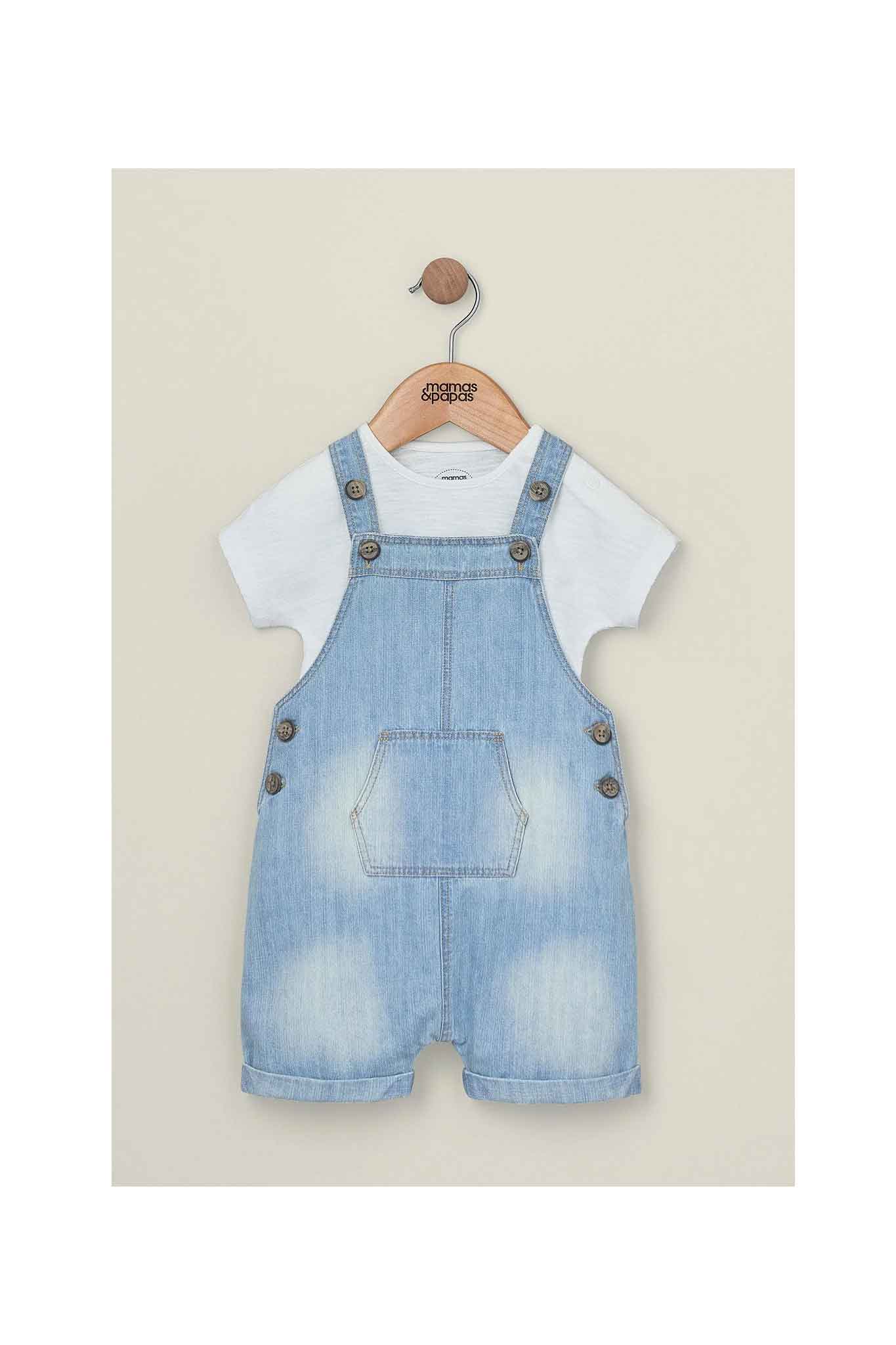 Mamas & Papas Denim Dungaree Set 2 Pack