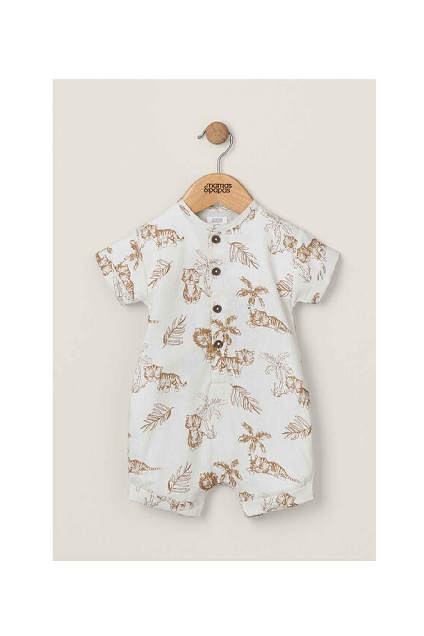 Mamas & Papas Jungle Linen Romper