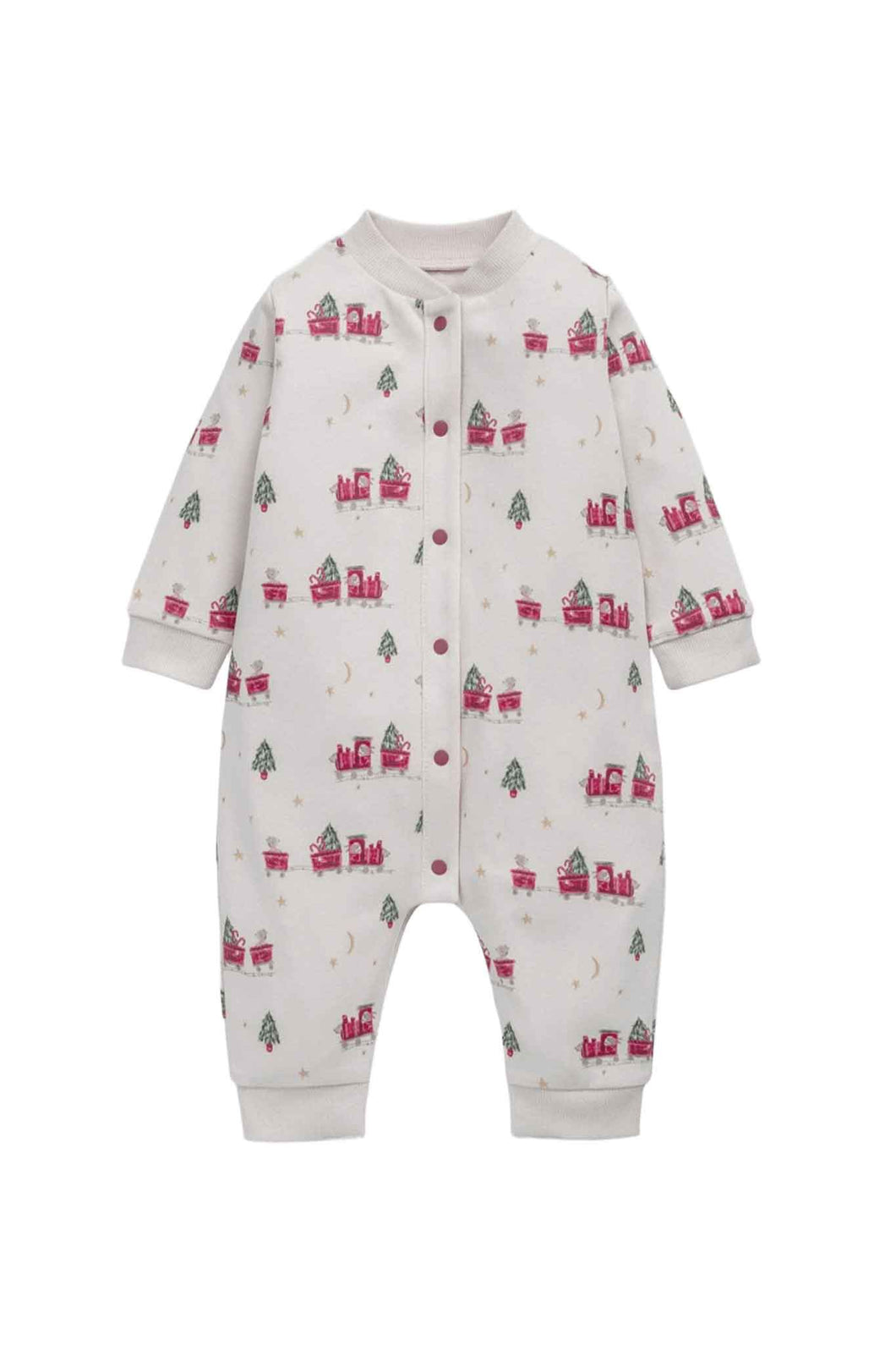 Mamas & Papas Train Print Romper