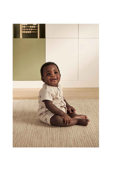 Mamas & Papas Aop Jersey Rib Romper