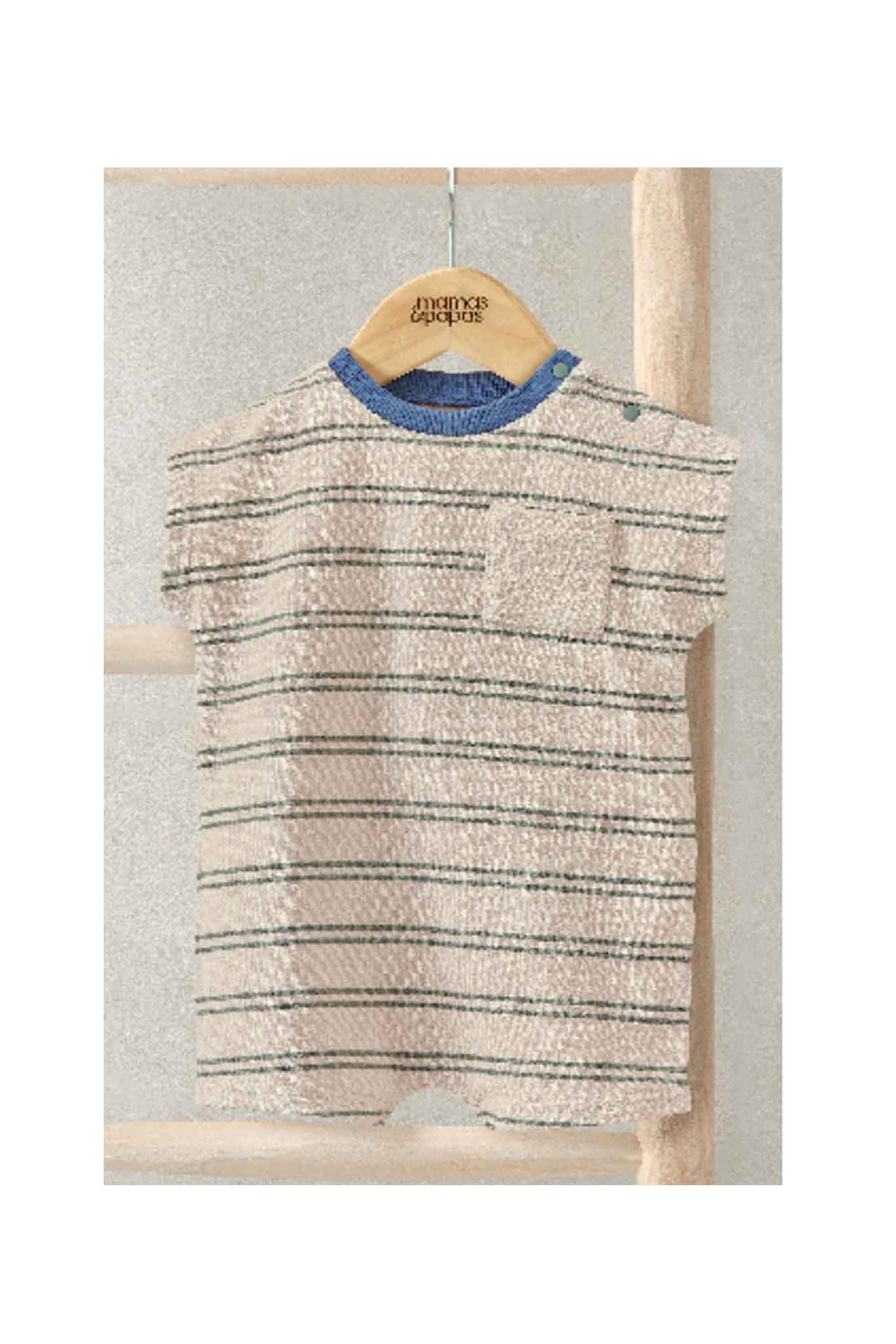 Mamas & Papas Stripe Towelling Romper