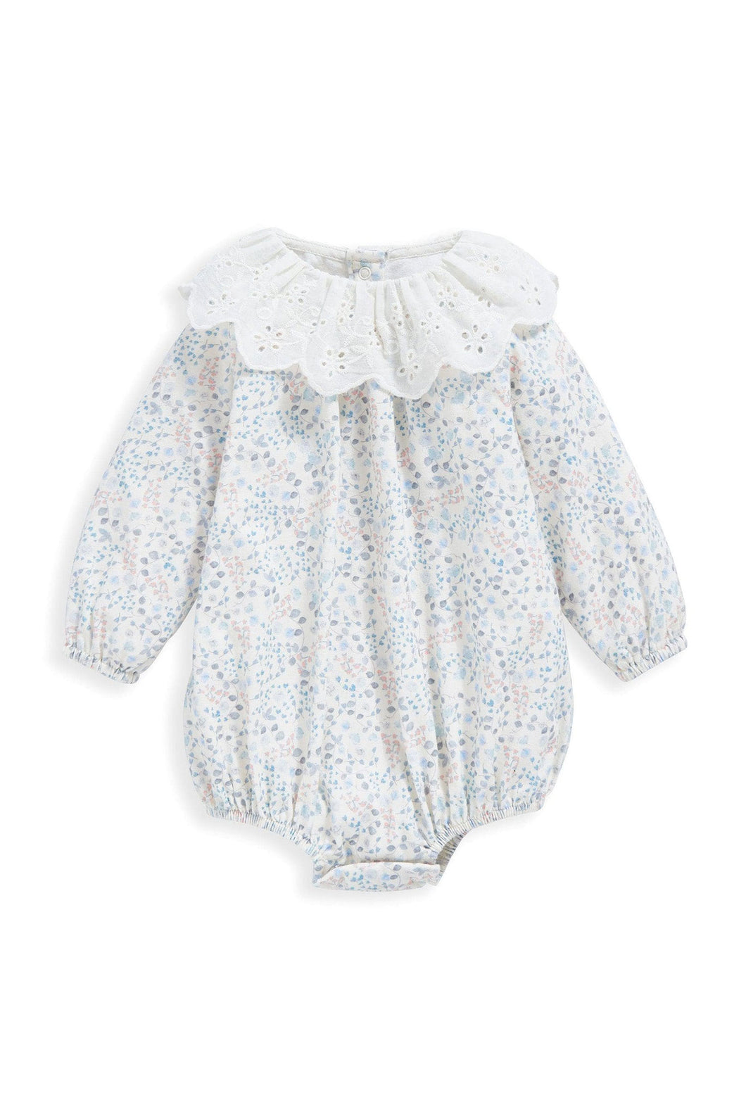Mamas & Papas Floral Print Romper with Collar