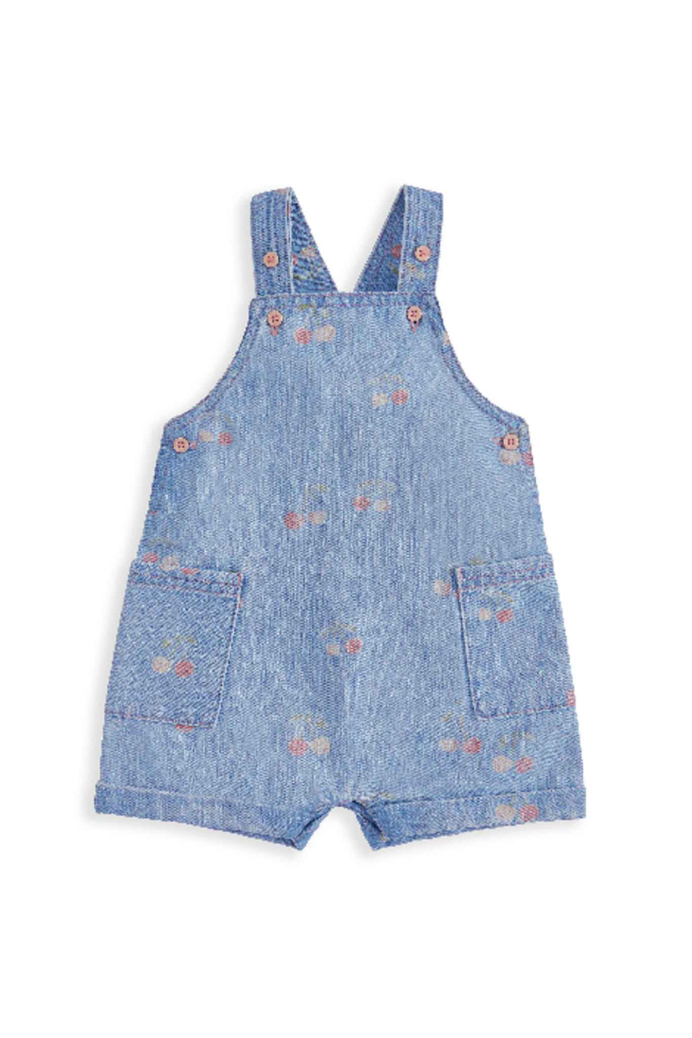 Mamas & Papas Denim Printed Dungaree