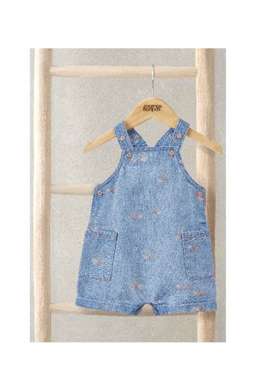Mamas & Papas Denim Printed Dungaree